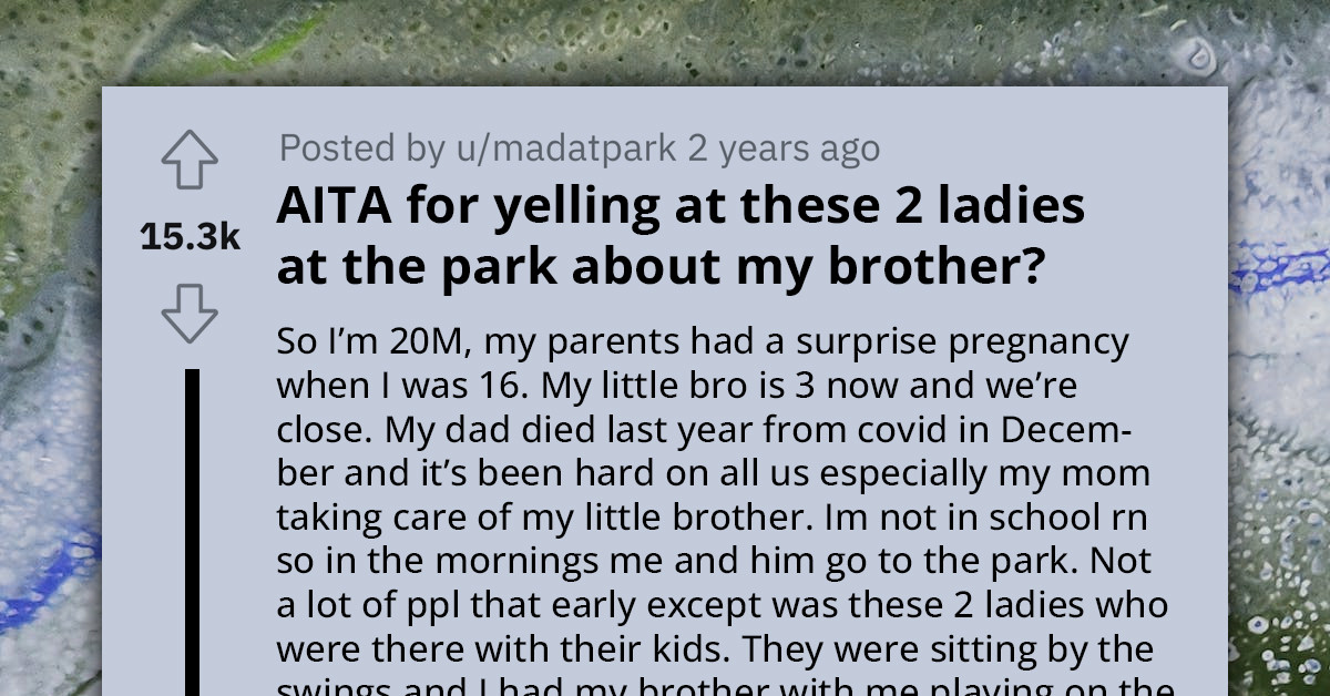 Redditor Yells At Two Women In The Park For Assuming His Little Brother Was His Son And Judging Him Harshly