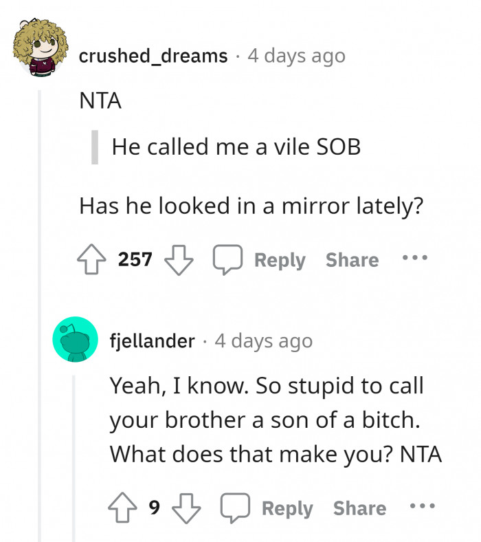 10. He's probably describing himself.