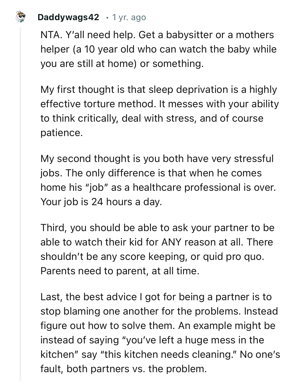 “The Best Advice I Got for Being a Partner Is to Stop Blaming One Another for the Problems. Instead, Figure Out How to Solve Them.”