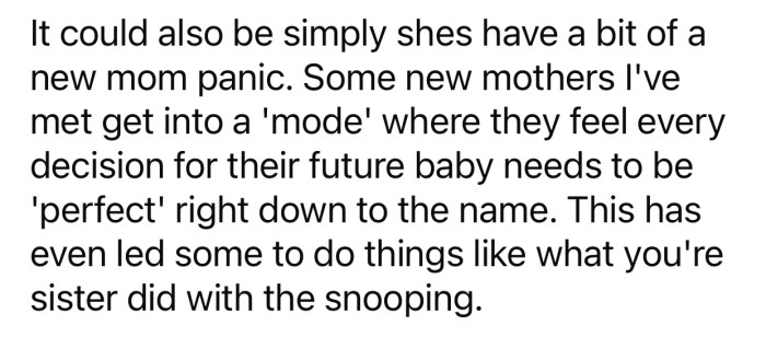 New moms sometimes expect too much perfection.