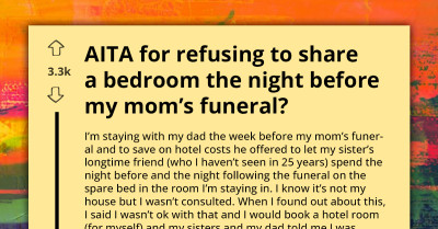 Young Woman Seeking Solitude to Mourn Before Mom's Funeral, Father Insists She Shares Room with Stranger