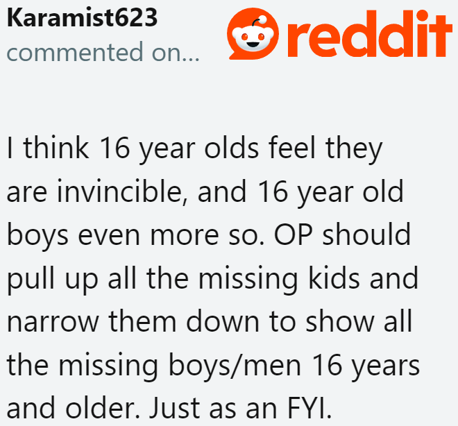 The reality is that nobody is invincible — not even 16-year-old guys — when the predator has this all planned out.