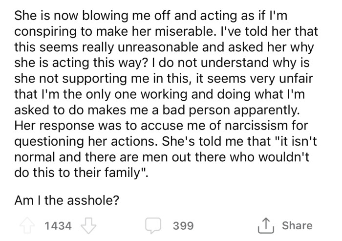 Now the OP is wondering if he's the a**hole here.