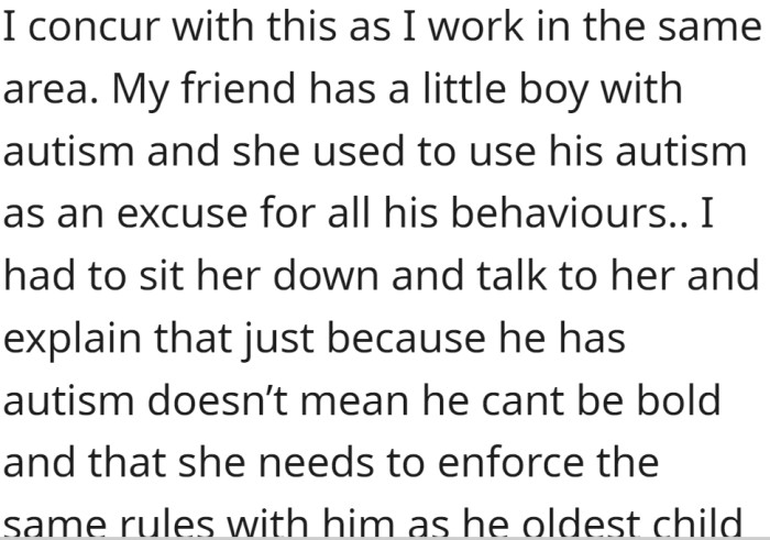 Another professional says: