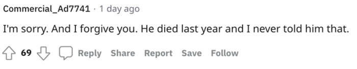 Having to part ways because they passed away is the most heartbreaking thing ever.