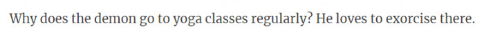 4. The demon will get a really good exorcise