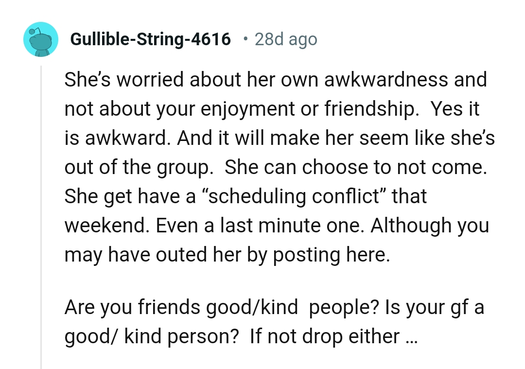 She can choose not to attend