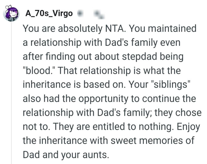 The relationship is what the inheritance is based on