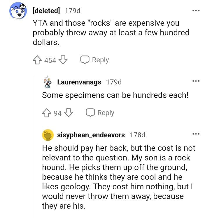 Some specimens can be hundreds each.