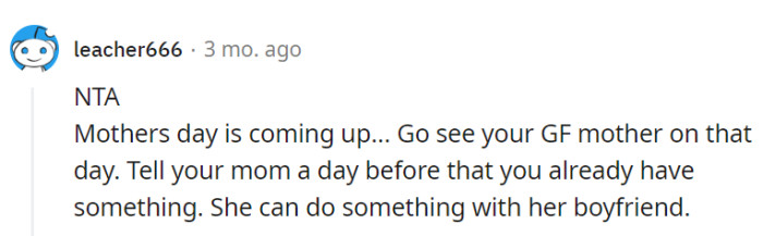 As Mother's Day approaches, here's a clever idea for OP: