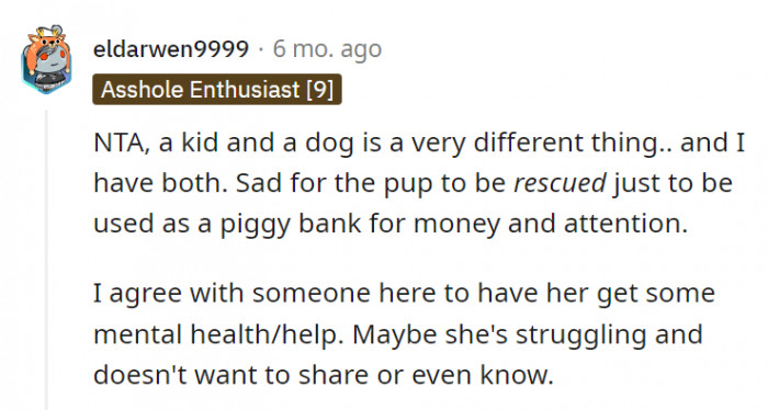 8. It's sad that the pup gets 