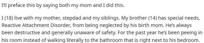 Here's the start of the post where she gives a little backstory.