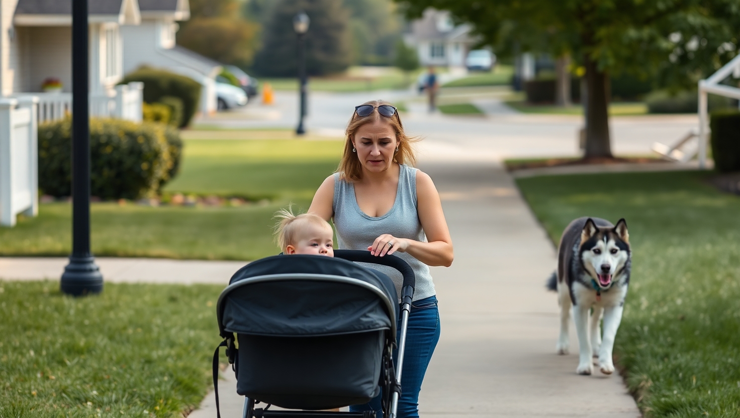 Neighbors Unleashed Husky Startles Toddler During Walk: AITA for Not Allowing Dog Interaction?