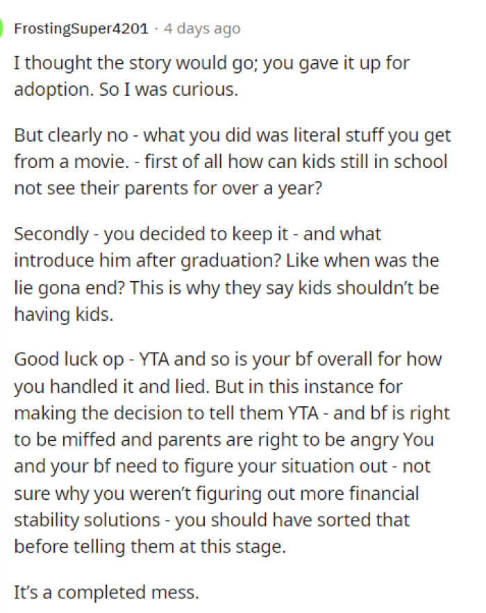 We're not too sure what she thought was going to happen because it doesn't seem like she planned very much.