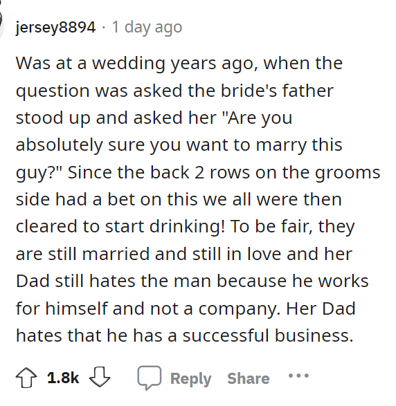 Obviously, it's good that they're still together; clearly, Dad just had issues.