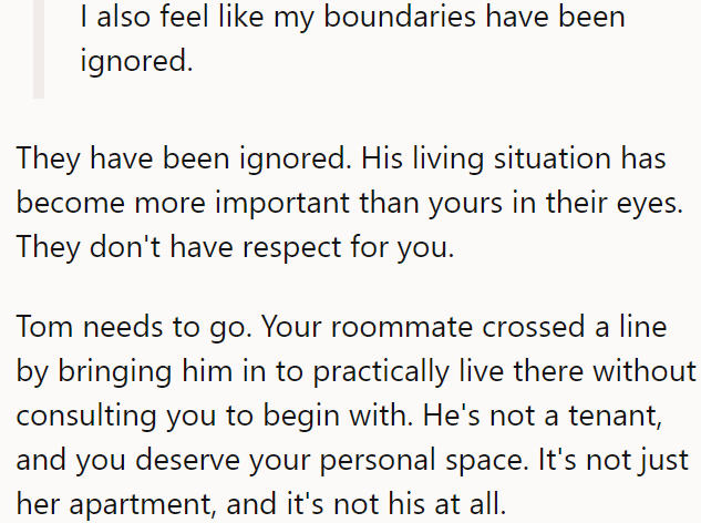 They also added that her boundaries are indeed ignored