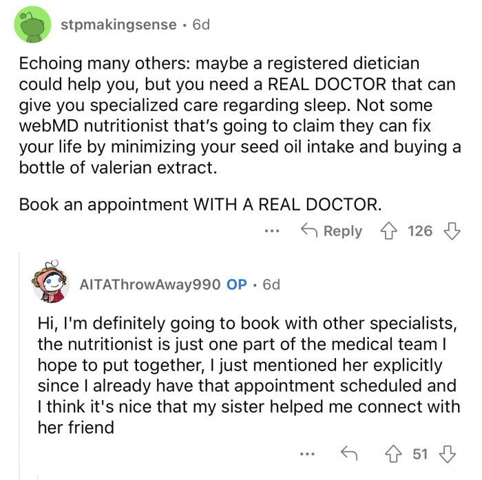 OP should book an appointment with a qualified doctor.