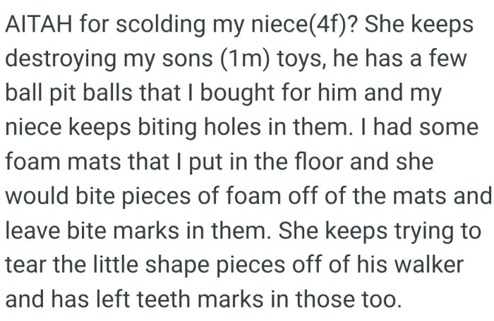 She would bite pieces of foam off of the mats and leave bite marks in them