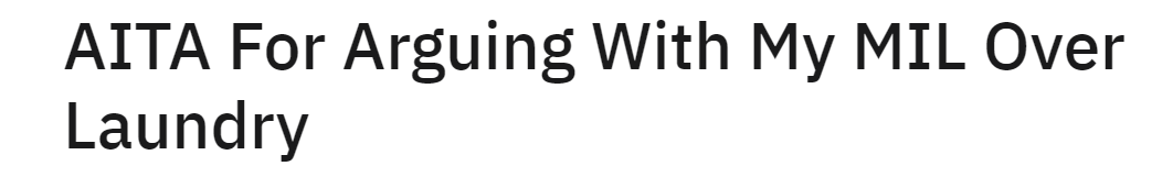 The original question: