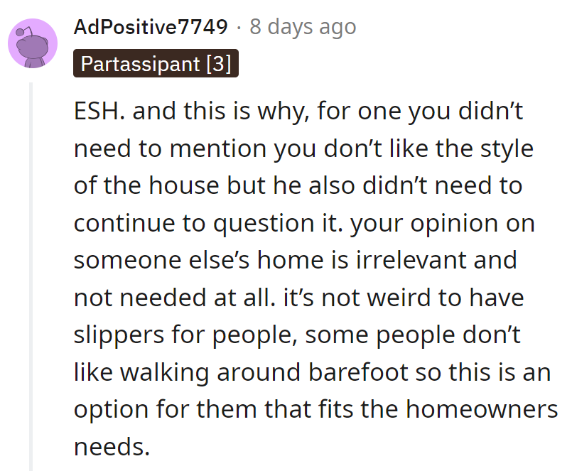 She critiqued unnecessarily; he pushed too far.