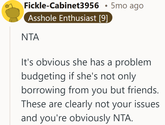 Eventually paying someone back does not erase the stress of being the backup plan.