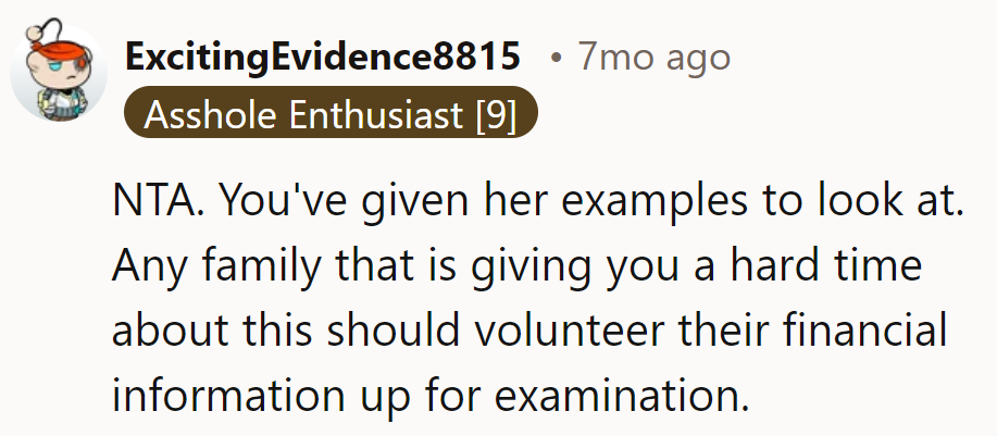 If they're keen on financial transparency, they can lead by example. Show and tell goes both ways!