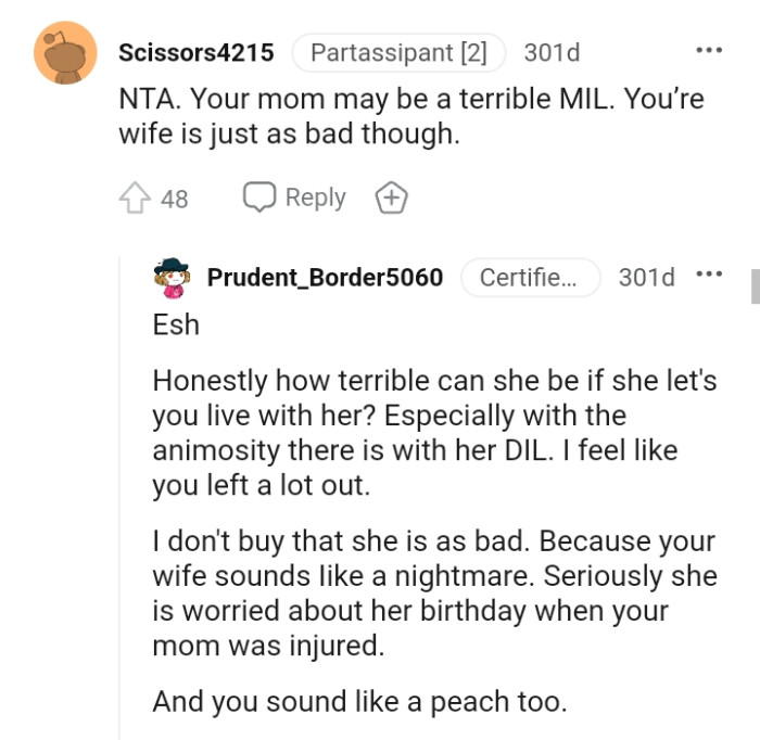 OP's wife is just as bad though
