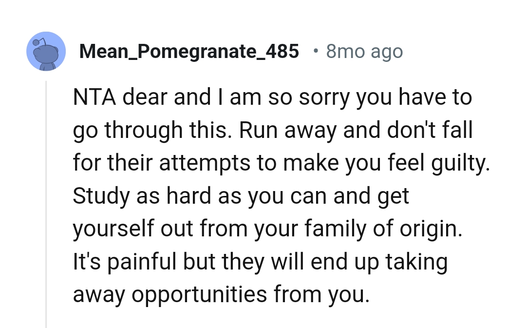 This Redditor is sorry the OP had to go through all this