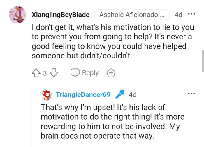 It's His Lack of Motivation to Do the Right Thing