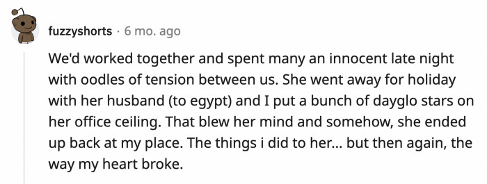 34. After putting a ton of dayglo stars, I'm sure you didn't intend for it to blow her mind. Sure.