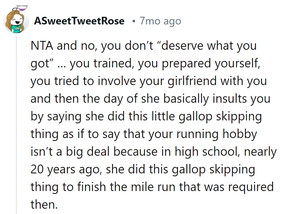 She insults his running by referencing a high school gallop. Age-old tactics won't cut it.