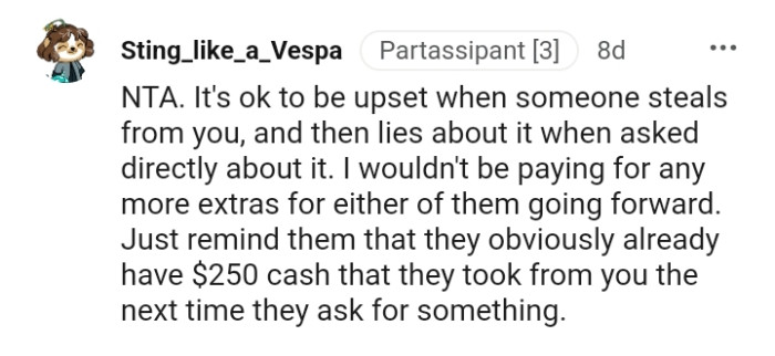 Let's head into the comments and find out what other redditors thought about the story