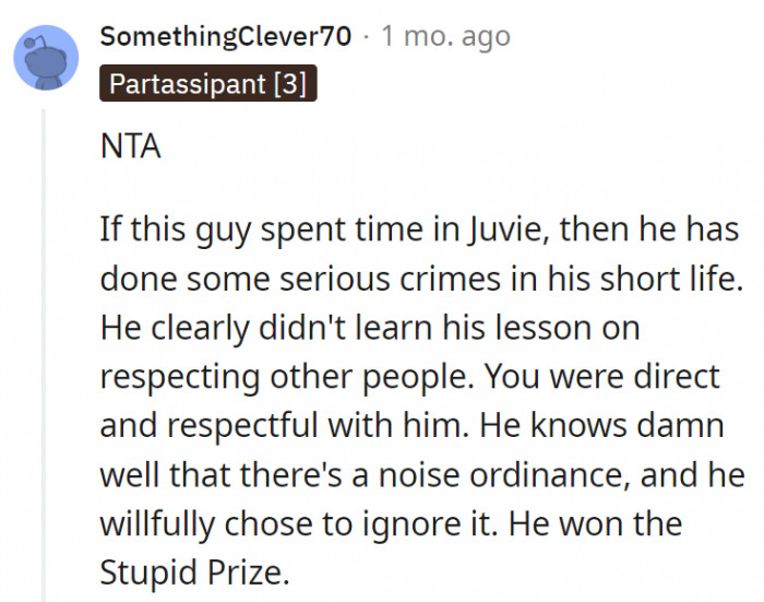 19. Clearly, the guy didn't learn a lesson in juvie.