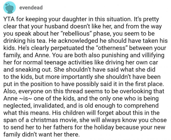 It seems like OPs husband doesn't like her daughter
