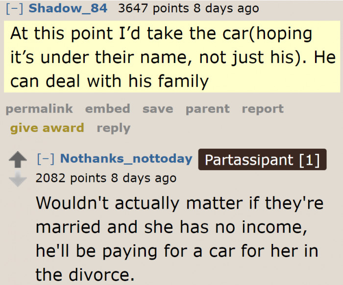 Concerned users are telling her to run away.