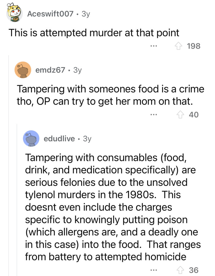 “This doesn't even include the charges specific to knowingly putting poison into the food.”