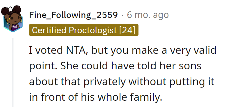 Dropping family bombshells is best reserved for private screenings, not the family dinner premiere.