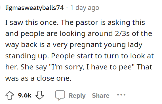 Now this is just a funny circumstance because the groom was probably scared, even though he didn't need to be at all.