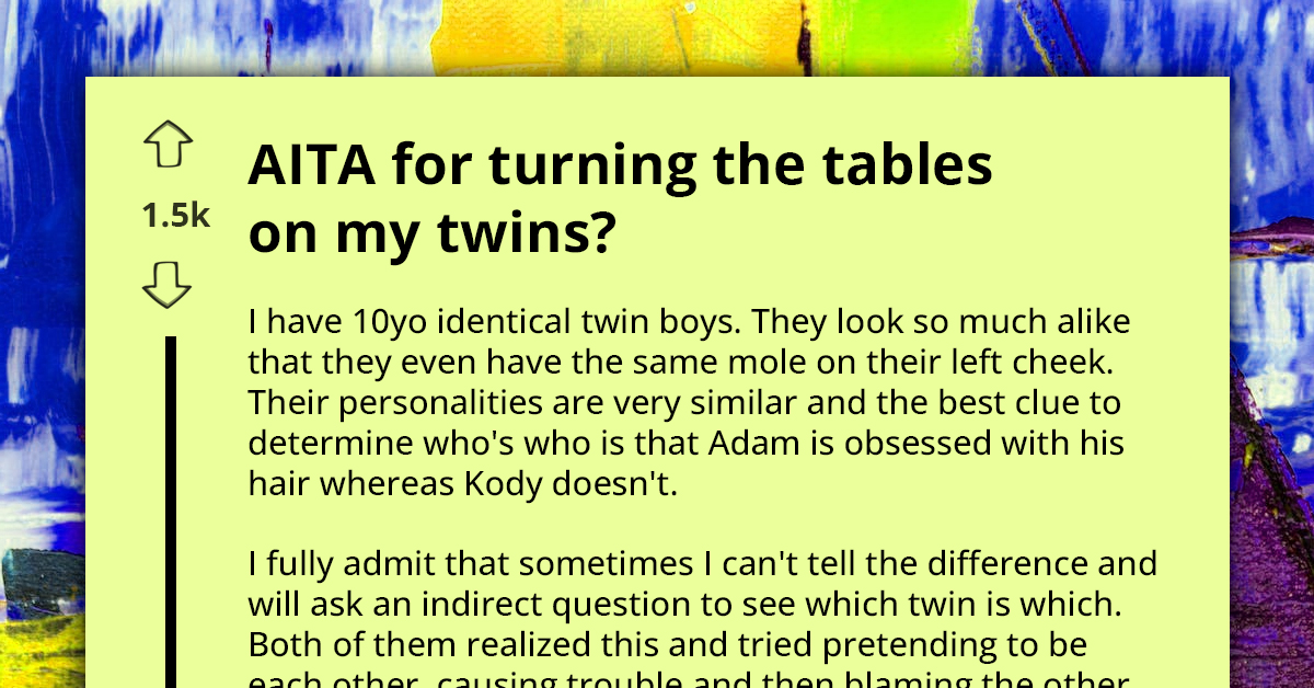 Father Disciplines Identical Twins For Identity Switching, Mother Questions Fairness Of Punishment