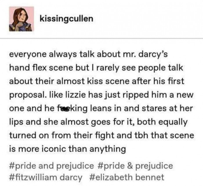 19. This iconic scene from Pride and Prejudice