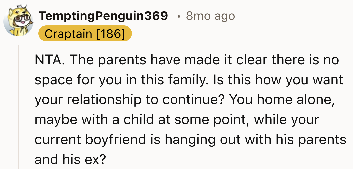 The parents made a clear statement