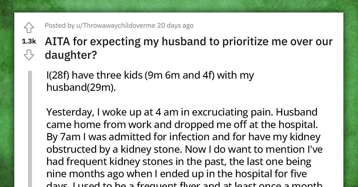 Hospitalized Wife Gets Enraged After Husband Prioritized Their Daughter Over Her