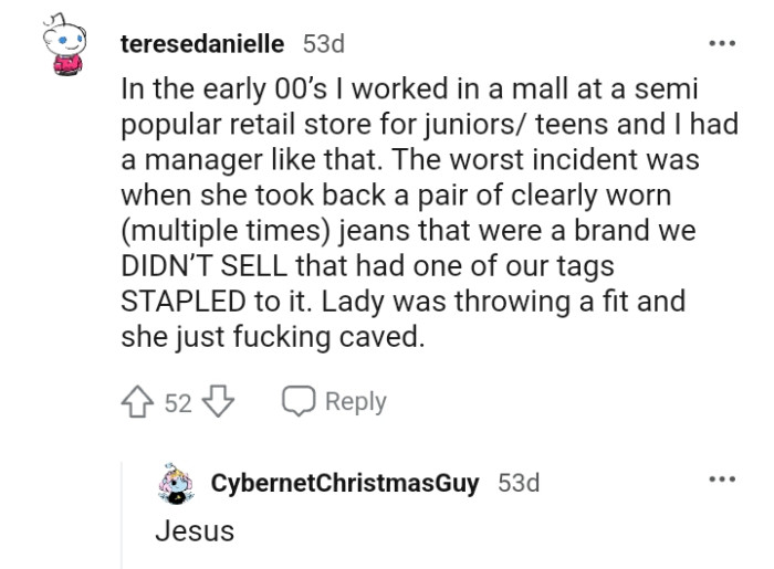 The lady was throwing a fit.