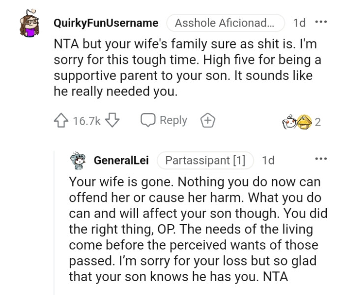 This Redditor gives the OP a high five for being a supportive parent to his son