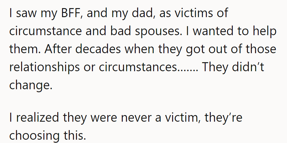 Thought BFF and Dad were victims of circumstance. Turns out, they're just chaos connoisseurs.