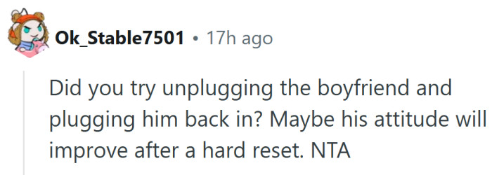 He couldn’t survive without Wi-Fi, but maybe he just needed a factory reset.