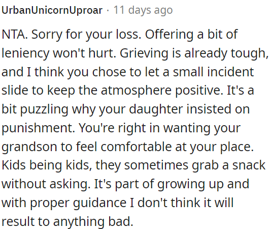 OP's daughter's insistence on punishment seems puzzling.