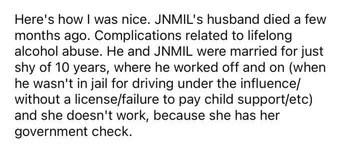 MIL's husband passed away recently.