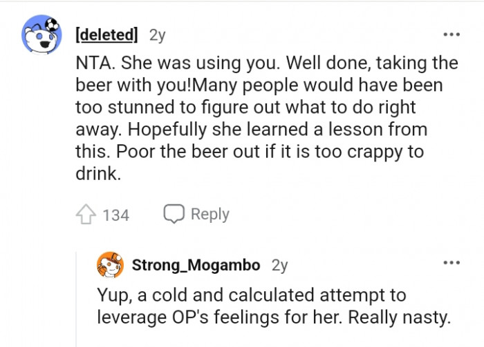 Well done for taking the beer with you
