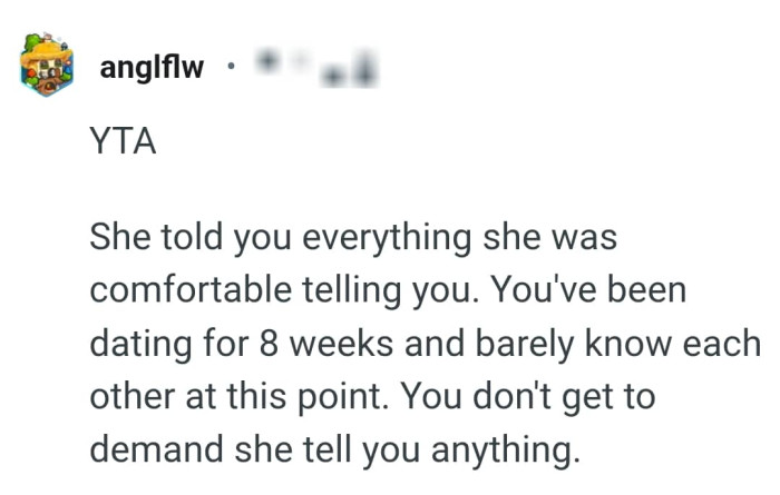 The OP doesn't get get to demand to be told anything